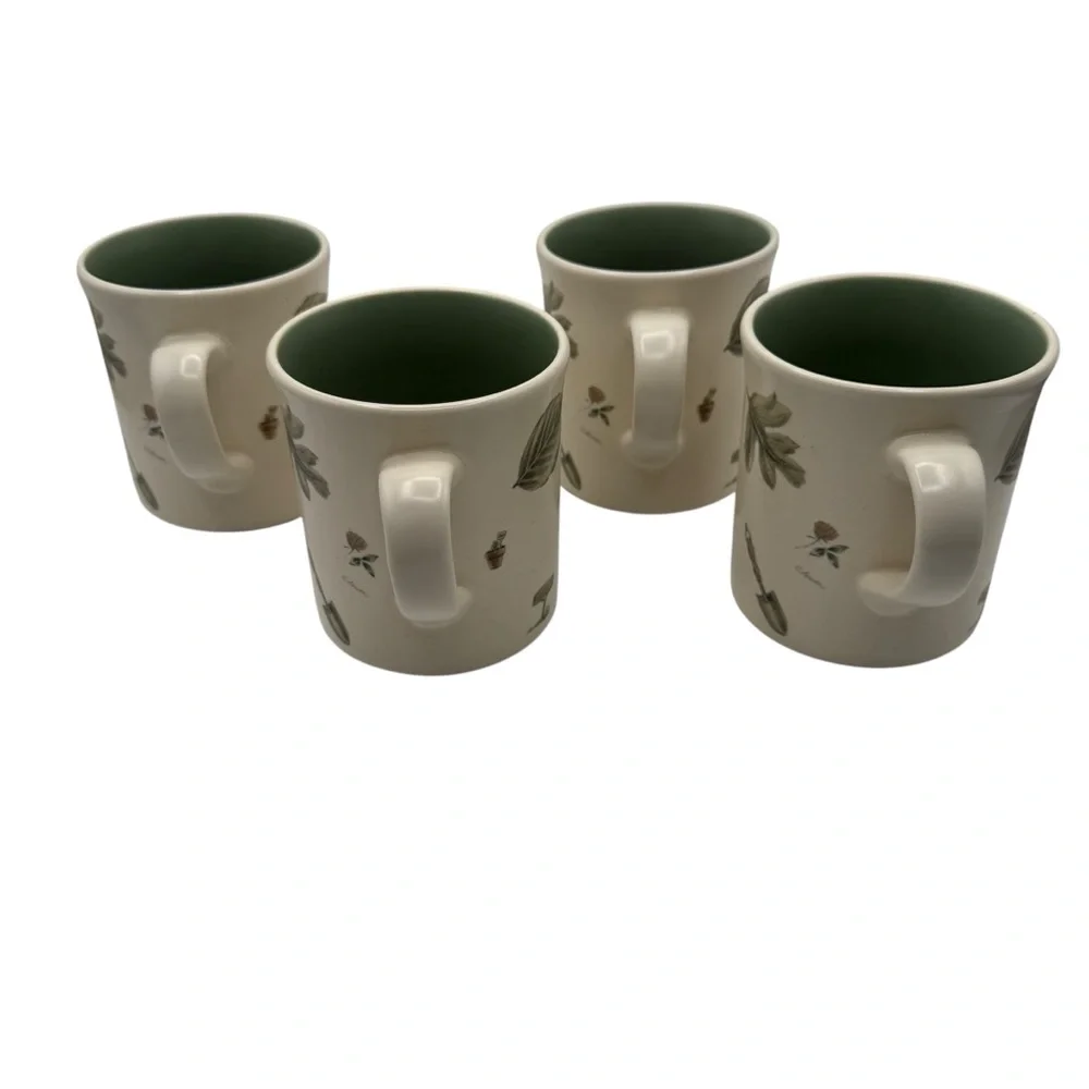 PFLATZGRAFF NATUREWOOD MUG SET – GREEN INTERIOR – GARDENING THEME